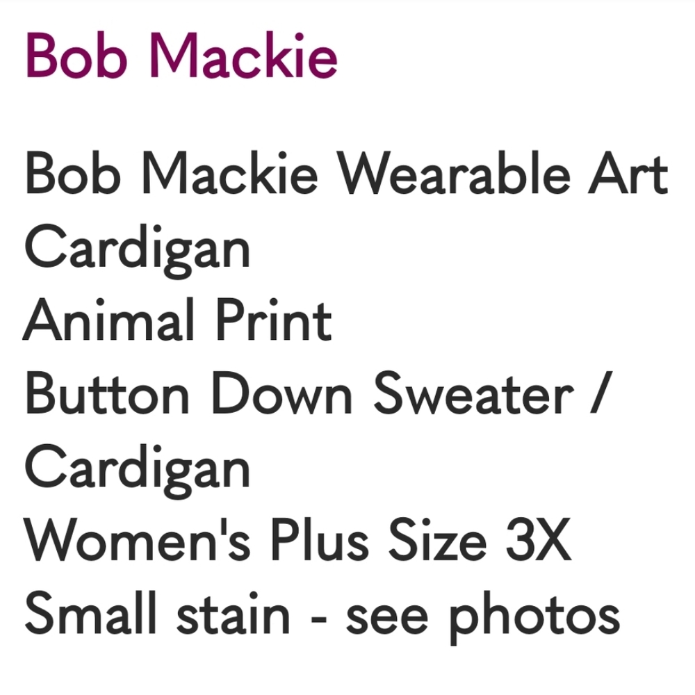 Bob Mackie Wearable Art 3x Cardigan - image 8